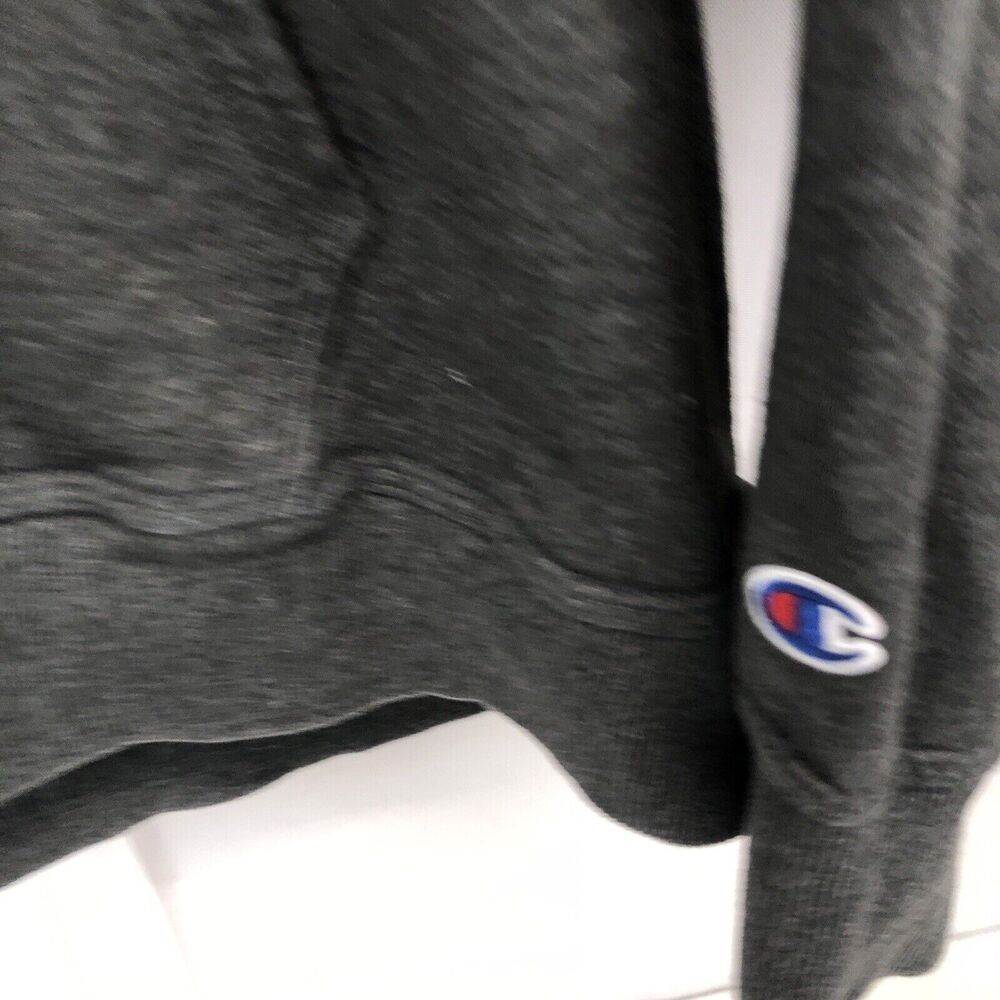 Champion Plus Size 2XL Script Gray Hooded Hoodie Pullover Sweatshirt - Picture 7 of 12